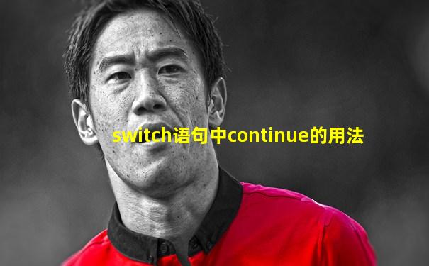 switch语句中continue的用法