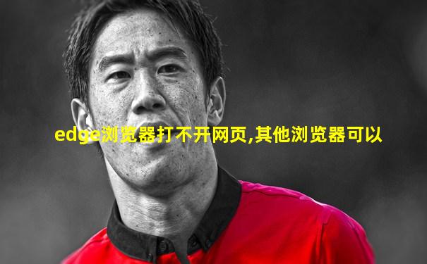 edge浏览器打不开网页,其他浏览器可以