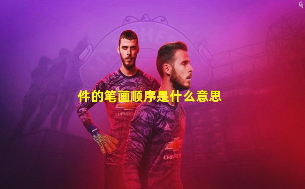 件的笔画顺序是什么意思